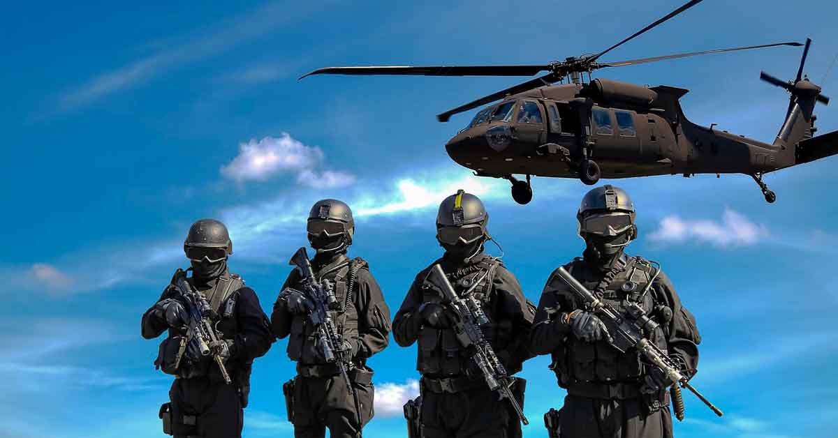 Police, Hélicoptère, Militaire.