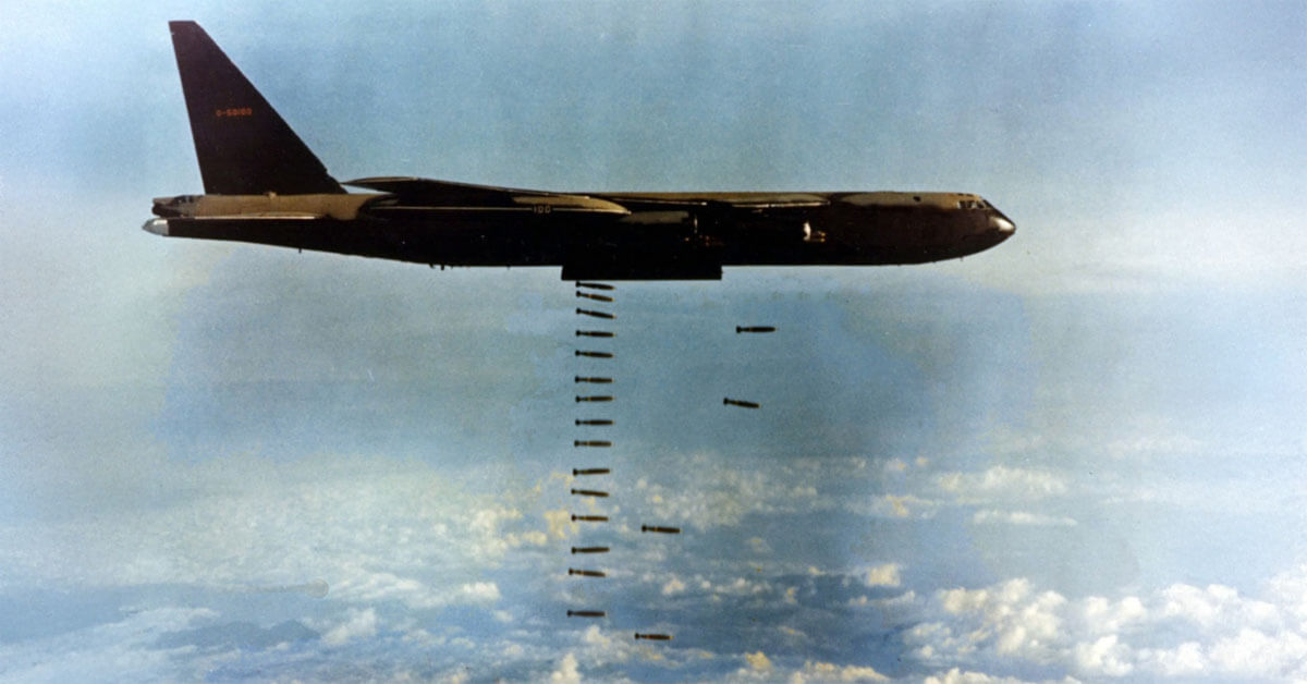 Bombardier américain Boeing B-52 Stratofortress en mission sur le Sud-Est asiatique