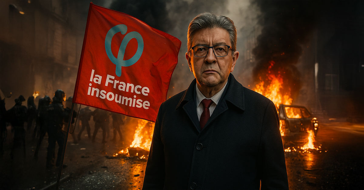 Melanchon et scene de guerre civile