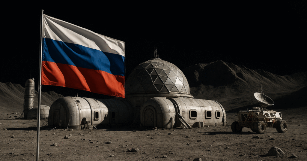 Image de base spécial russe sur la Lune.