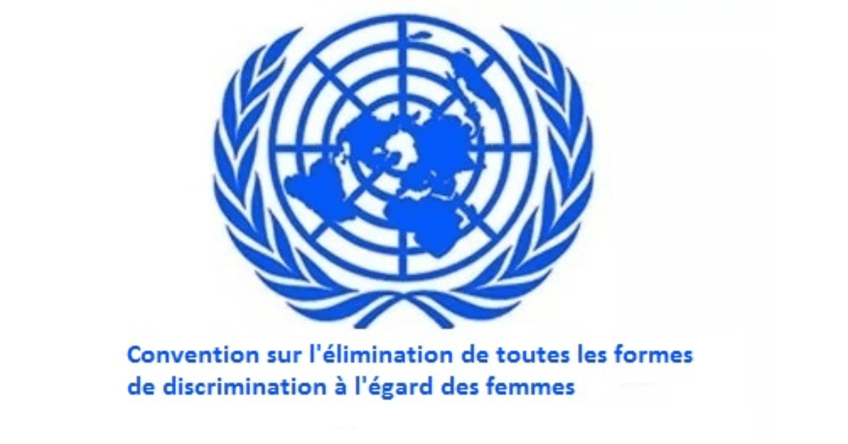 Logo officiel de l’ONU illustrant la CEDAW (Convention sur l’élimination de toutes les formes de discrimination à l’égard des femmes), traité international pour l’égalité femmes-hommes.