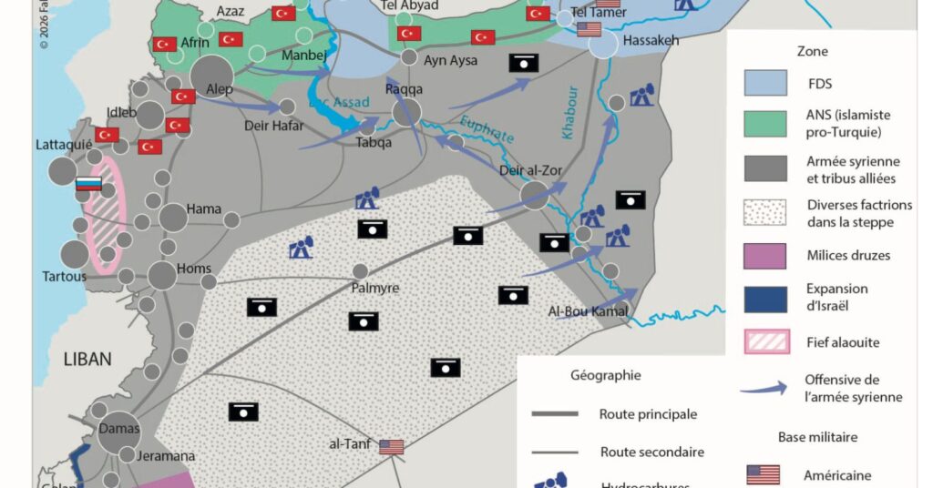 Carte de la Syrie