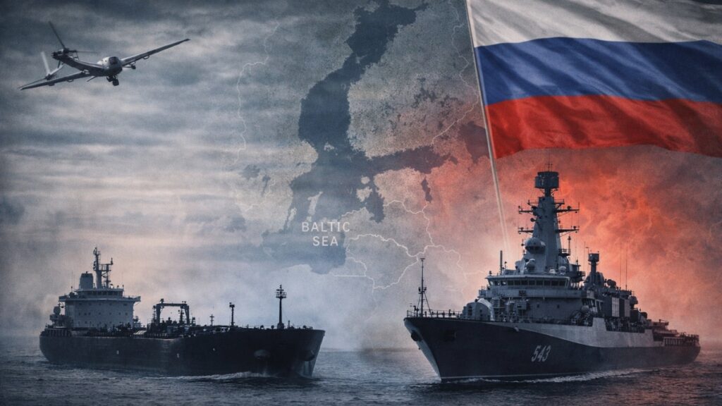 Frégate russe dans la baltique