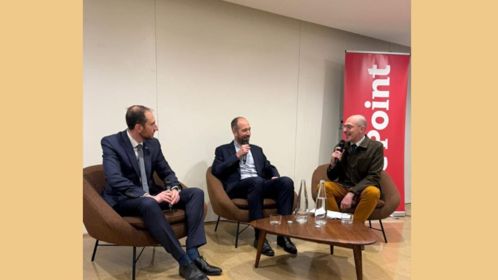 Jean-Baptiste Colas, conseiller auprès du délégué général pour l’armement à la DGA, et Hugo Micheron, enseignant-chercheur à Sciences Po et cofondateur d’Arlequin AI