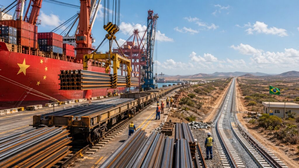 Brésil, acier chinois et voie ferrée