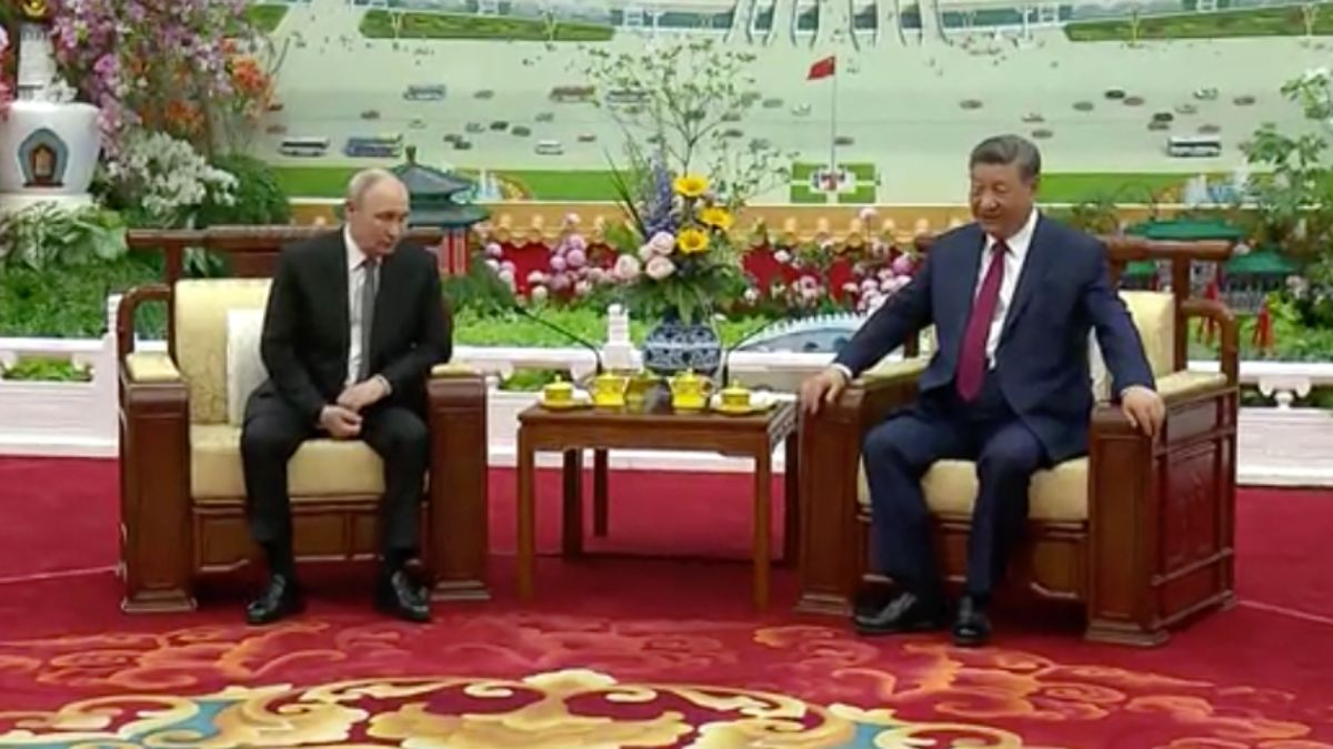 Capture d’écran – Rencontre Poutine – Xi Jinping à Pékin le 20 mai 2026